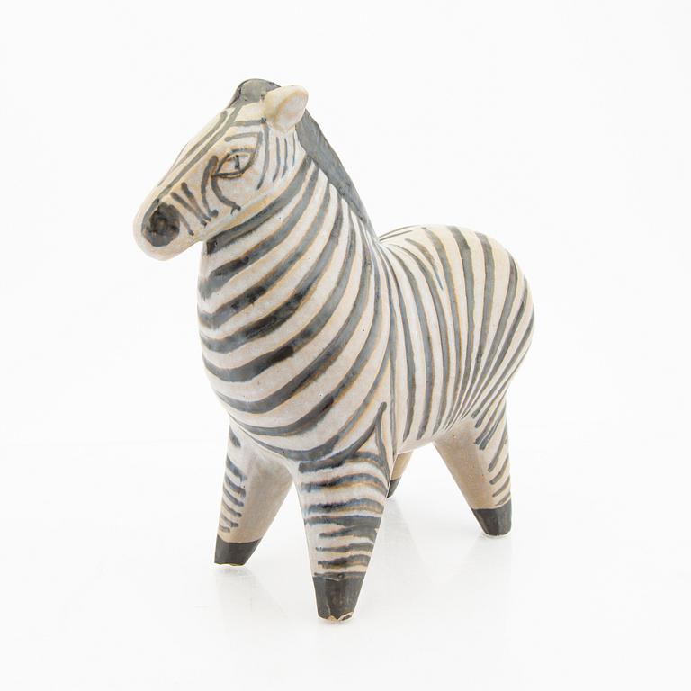 Lisa Larson, figurin, stengods, "Zebra" ur serien "Stora Zoo". Gustavsberg.