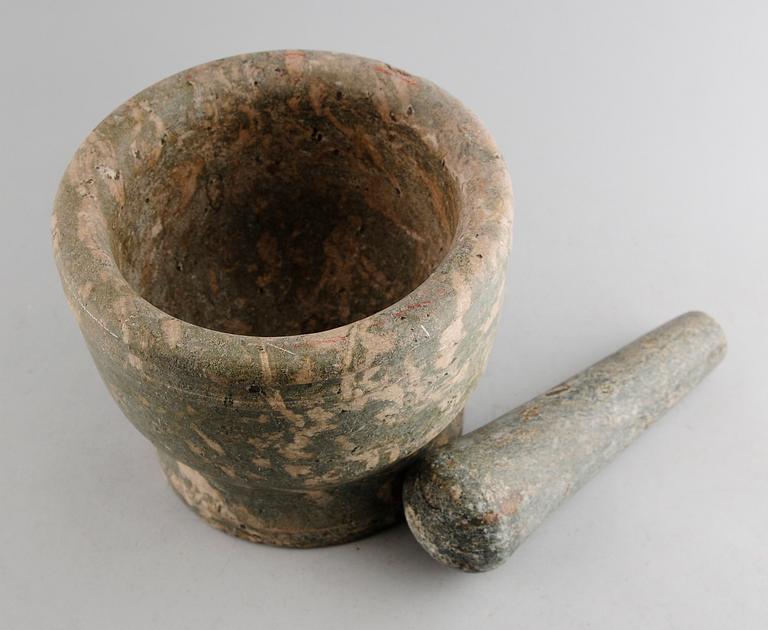 MORTEL MED STÖT, marmor, 1800-/1900-tal.