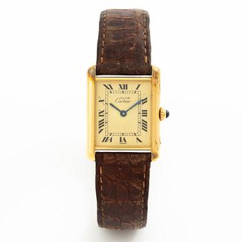 must de CARTIER, Tank, wristwatch, 23.5 x 23.5 (31) mm.