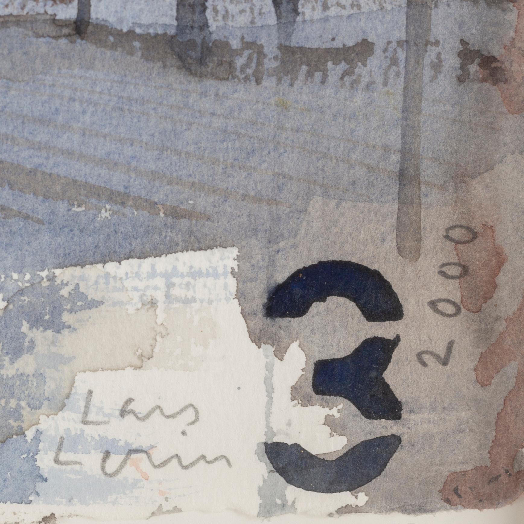 LARS LERIN, watercolor, signed and dated 2000.