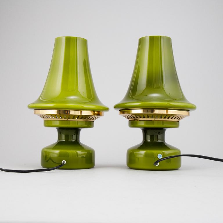 Hans-Agne Jakobsson, a pair of 'B124' table lamps, Markaryd, second half of the 20th century.