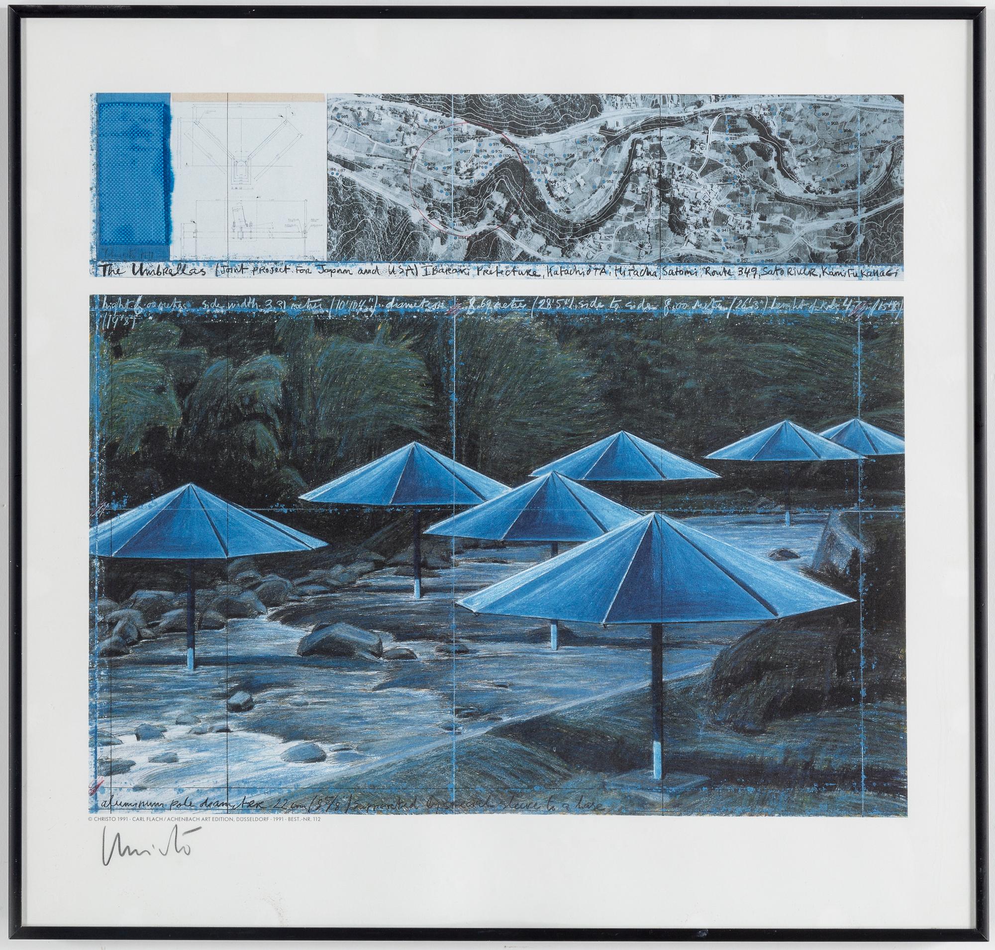 CHRISTO & JEANNE-CLAUDE, affisch  signerad, 1991.