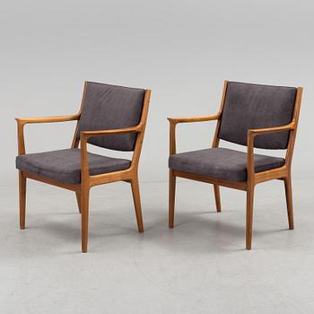 A pair of armchairs by Karl Erik Ekselius, JOC, Vetlanda, 20th century.
