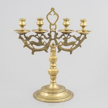 Kandelaber, mässing, 1900-tal, Barockstil.