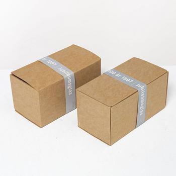 Jonas Bohlin, shot glasses, a pair, "One glass", Reijmyre, 1997.