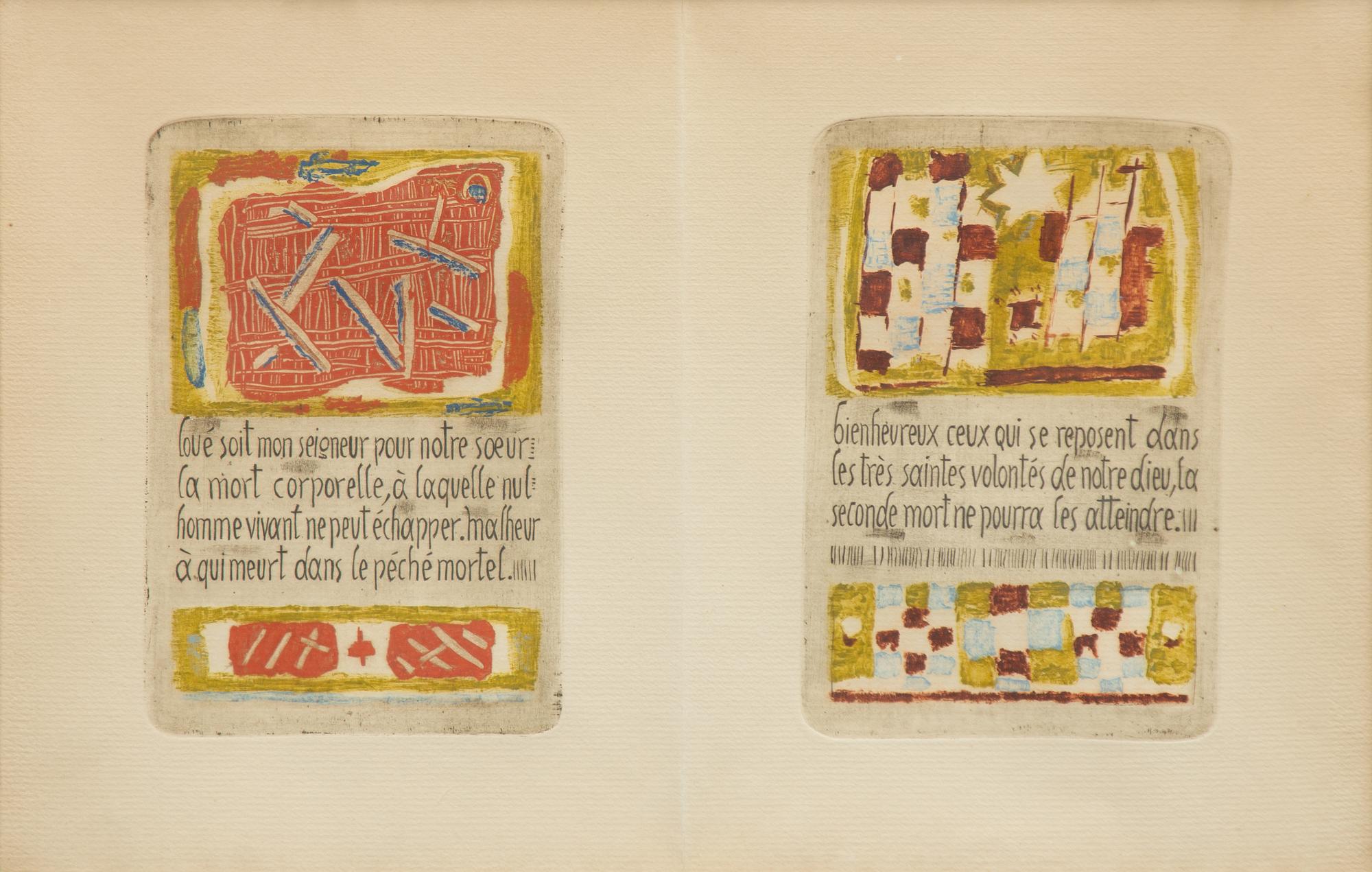 Roger Bissière, "Cantique à notre frère Soleil".