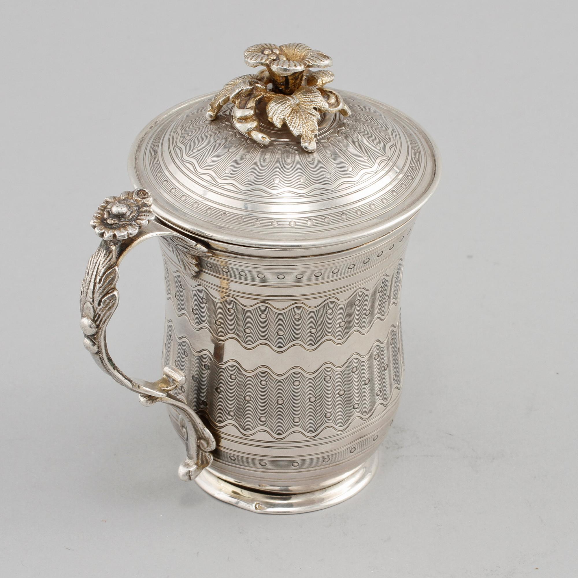 STOP, silver, Osmanska riket, importstämplar, omkring 1900, vikt 230 g.