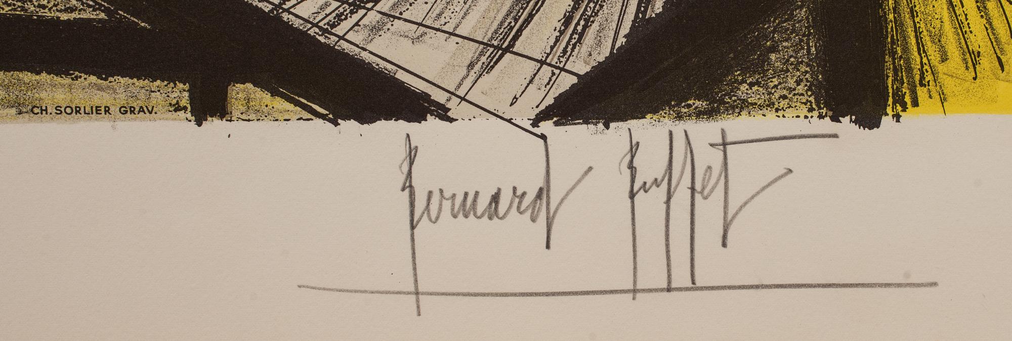 BERNARD BUFFET,  färglitografi, signerad i blyerts samt signerad och daterad i stenen - 68.