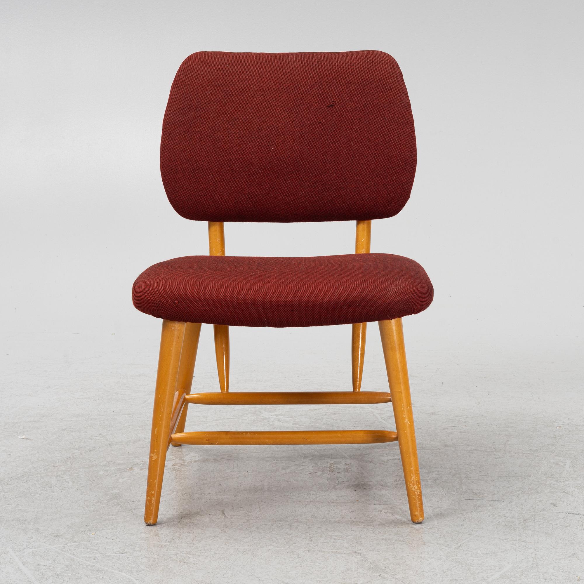 A birch easy chair, Sweden, 1940's/50's.