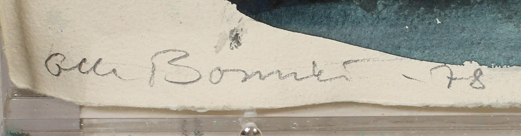 OLLE BONNIER, gouache, sign o dat -78.