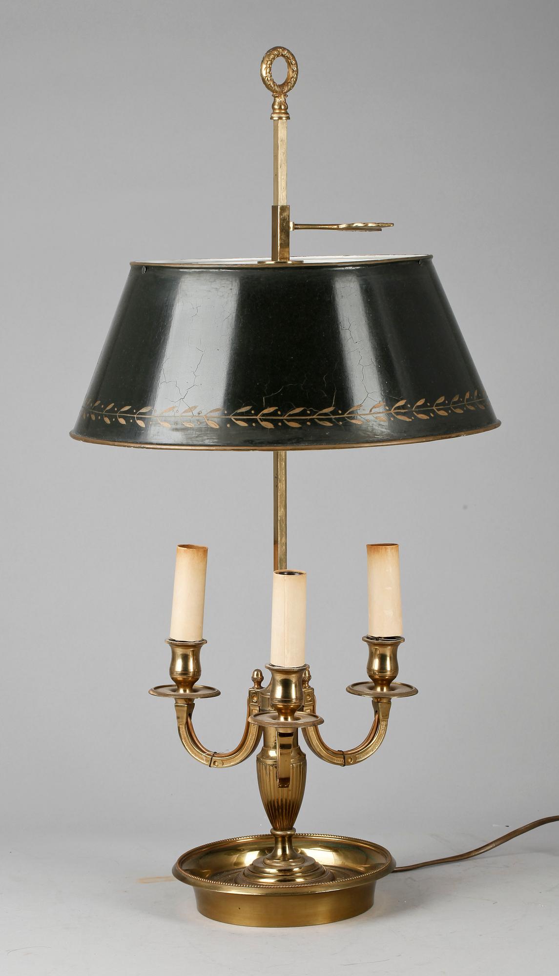 BORDSLAMPA, empirestil, omkring 1900-talets mitt.