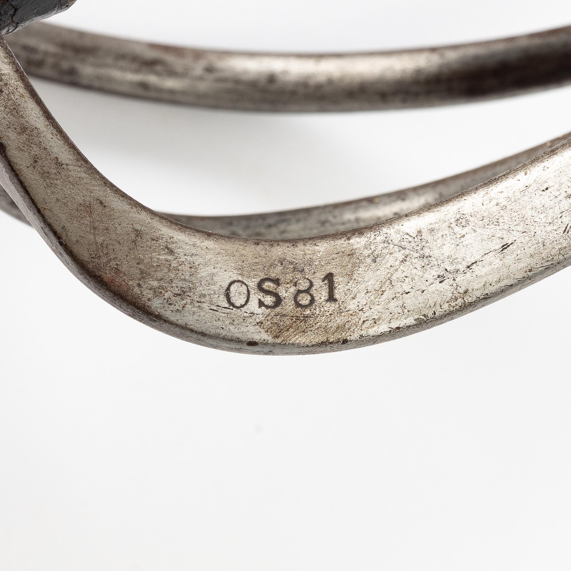 Swedish sabre, m/1825 for hussar troops, with scabbard.