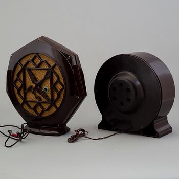 RADIO/HÖGTALARE/MIKROFON, 6 delar, 1900-talets första hälft.