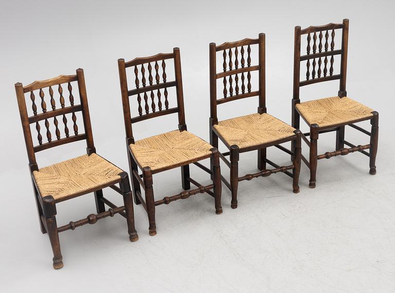 A set of four chairs, France, 18th century/early 19th century.
