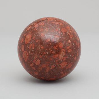 A Swedish porphyry 19th century paper weight.