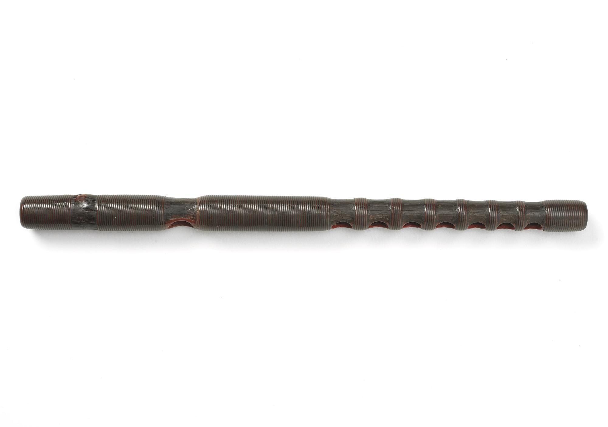 A Japanese instrument, wood and lacquer, Meiji (1868-1912).