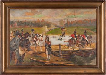 OKÄND KONSTNÄR, olja på duk. 1900-talets mitt.