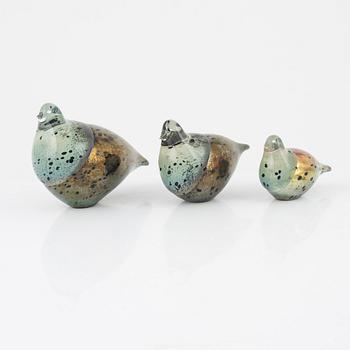 Figuriner, 3 st, glas, Glasateljee Carelia, Finland.