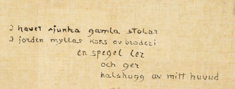 Stellan Mörner, "I havet sjunka gamla stolar...".