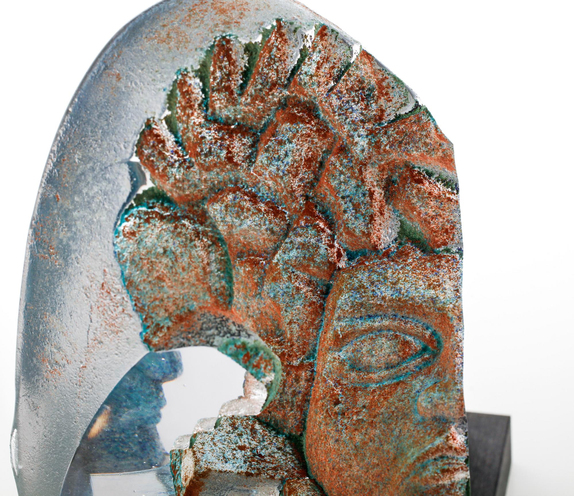 ANDERS SOLFORS, skulptur, glas, "Djoser", unikat, signerad samt daterad 2006.
