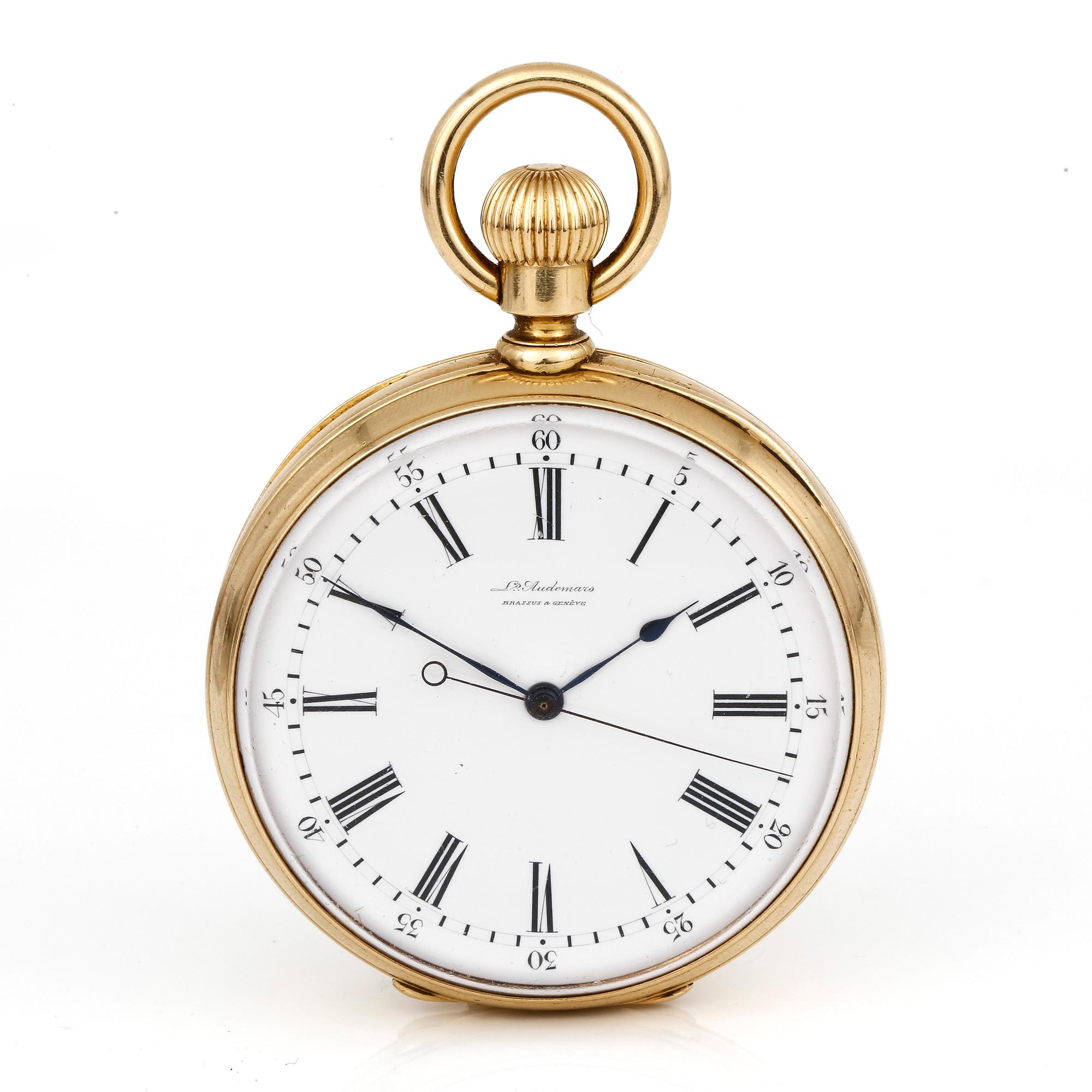FICKUR, 18 k guld, Louis Audemars, Brassus & Geneve, tot vikt ca 144,5 gram.
