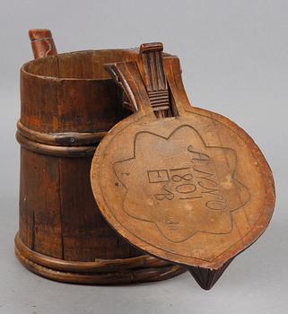 PIPSTÅNKA, trä, allmoge. Bär dat 1808.