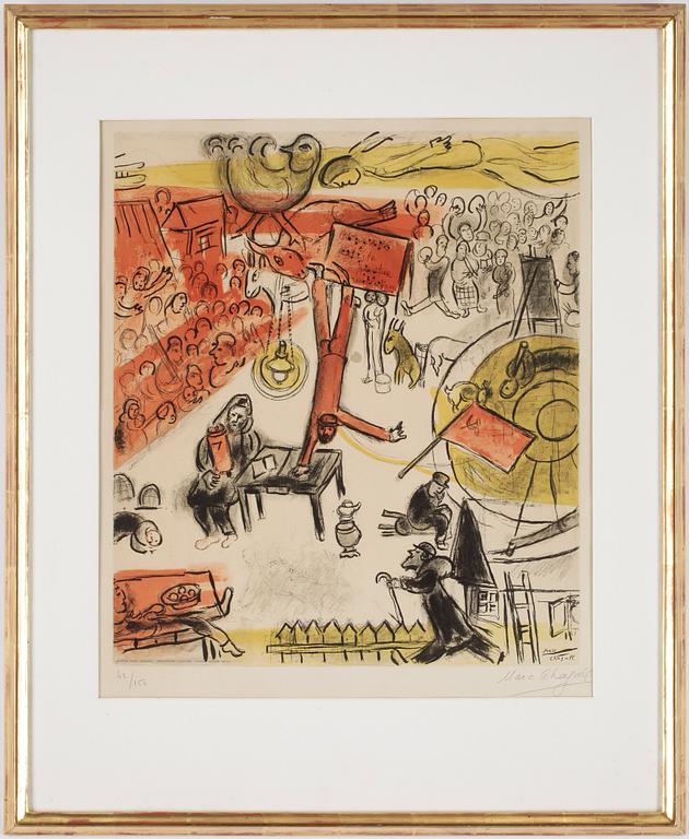MARC CHAGALL, Färglitografi, 1963, av Charles Sorlier, signerad och numrerad 102/150.