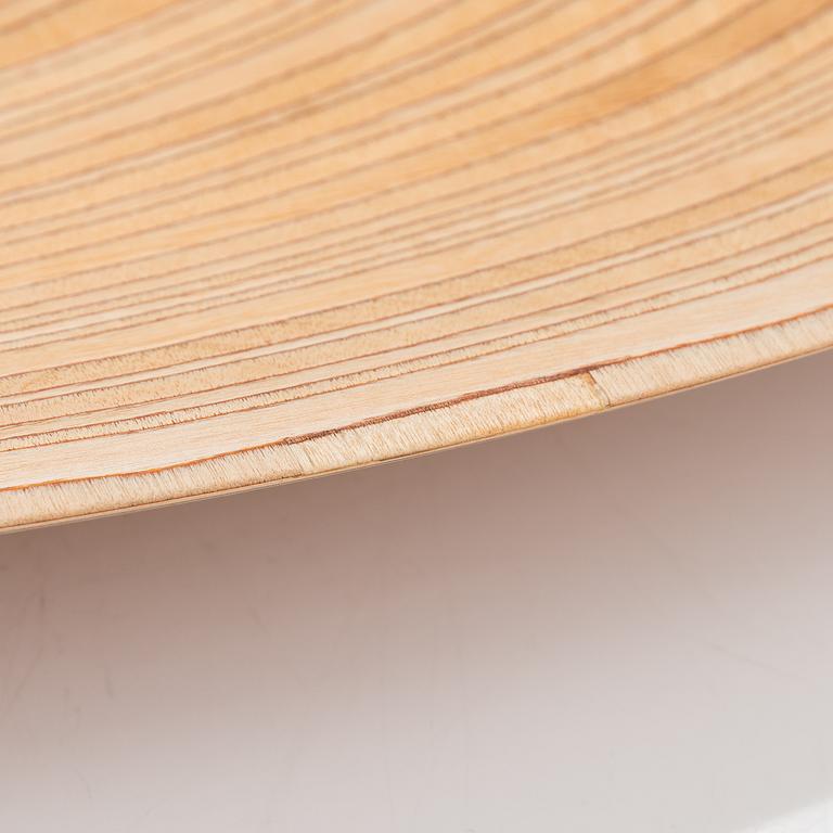 Tapio Wirkkala, a plywood dish, signed TW.