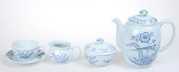 KAFFESERVIS, 25 delar, porslin, "Fågel Blå", Rörstrand.