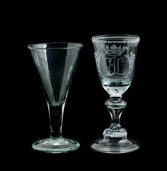 VINGLAS, 2 st, 1800-tal.