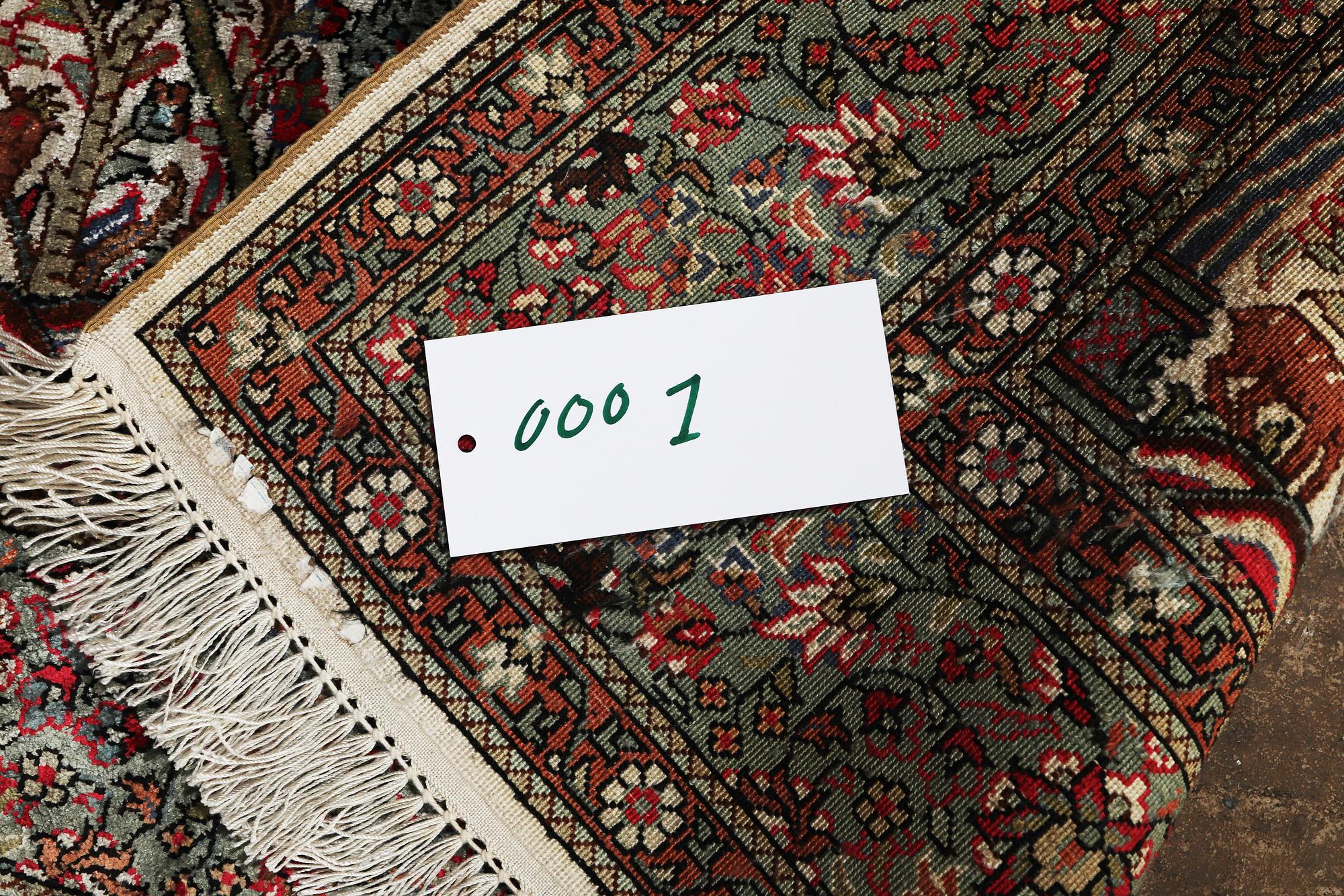 Matto, Qum Silk, ca 124 x 77 cm.