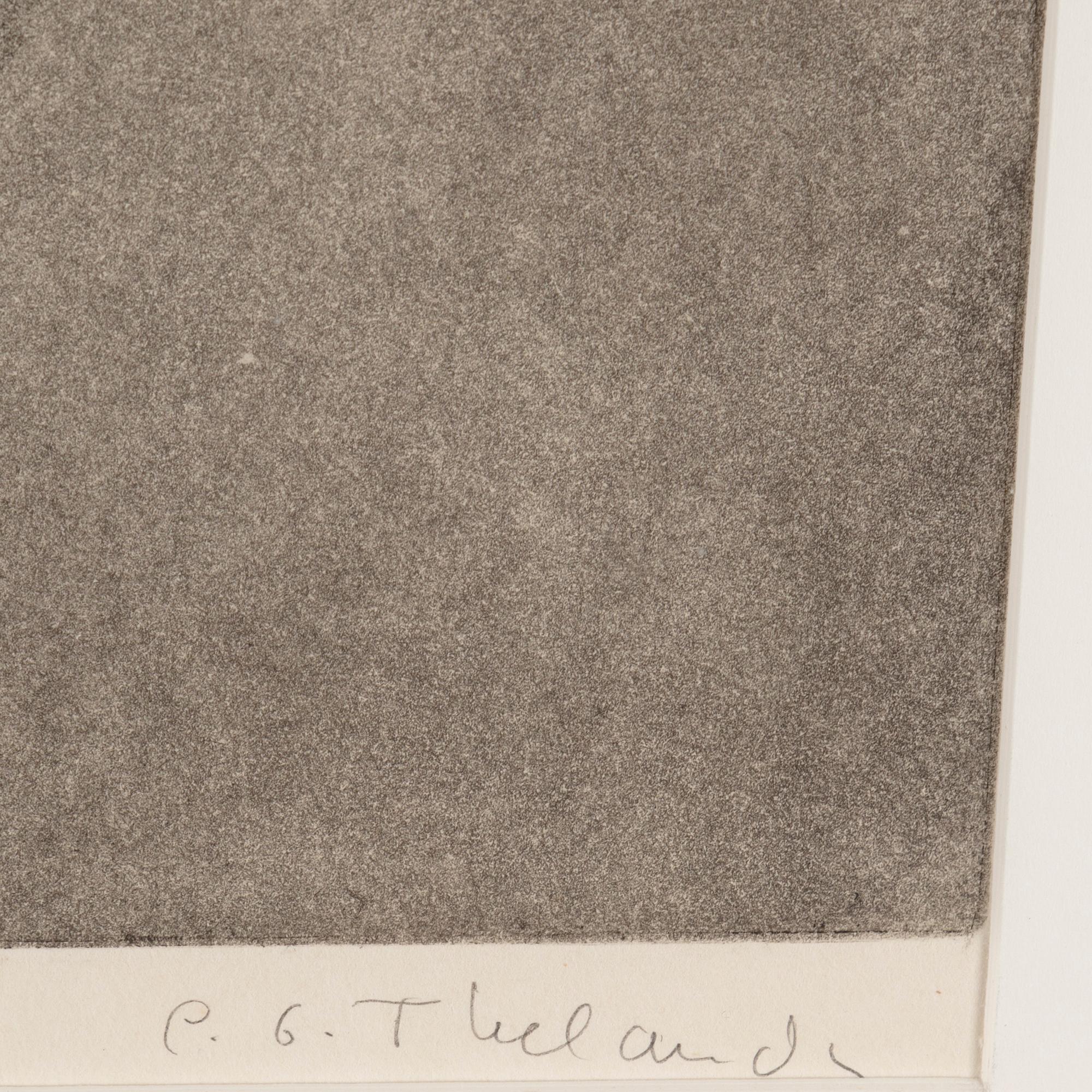 PG Thelander, etching in colours, 1978, signed EA.