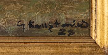 Gottfrid Kallstenius, Solnedgång över Vivassen från Nyslätt, Källvik.