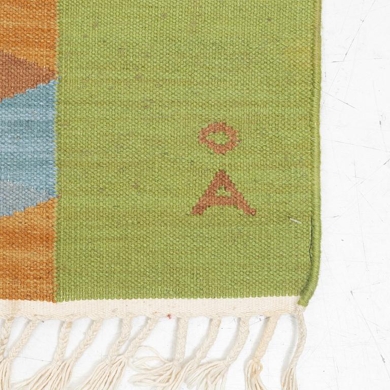 A flat weave carpet, signed Å, Axeco made in India, c. 280 x 196 cm.