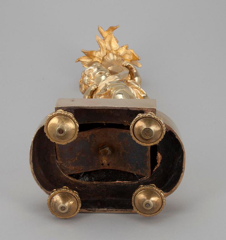LJUSSTAKE, förgylld brons, möjligen Ryssland 1800-talets mitt.