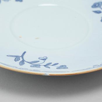 Seven "Ostindia" broth cups with sausers and chocolate cups with sausers in earthenware, Rörstrand, 20th century.