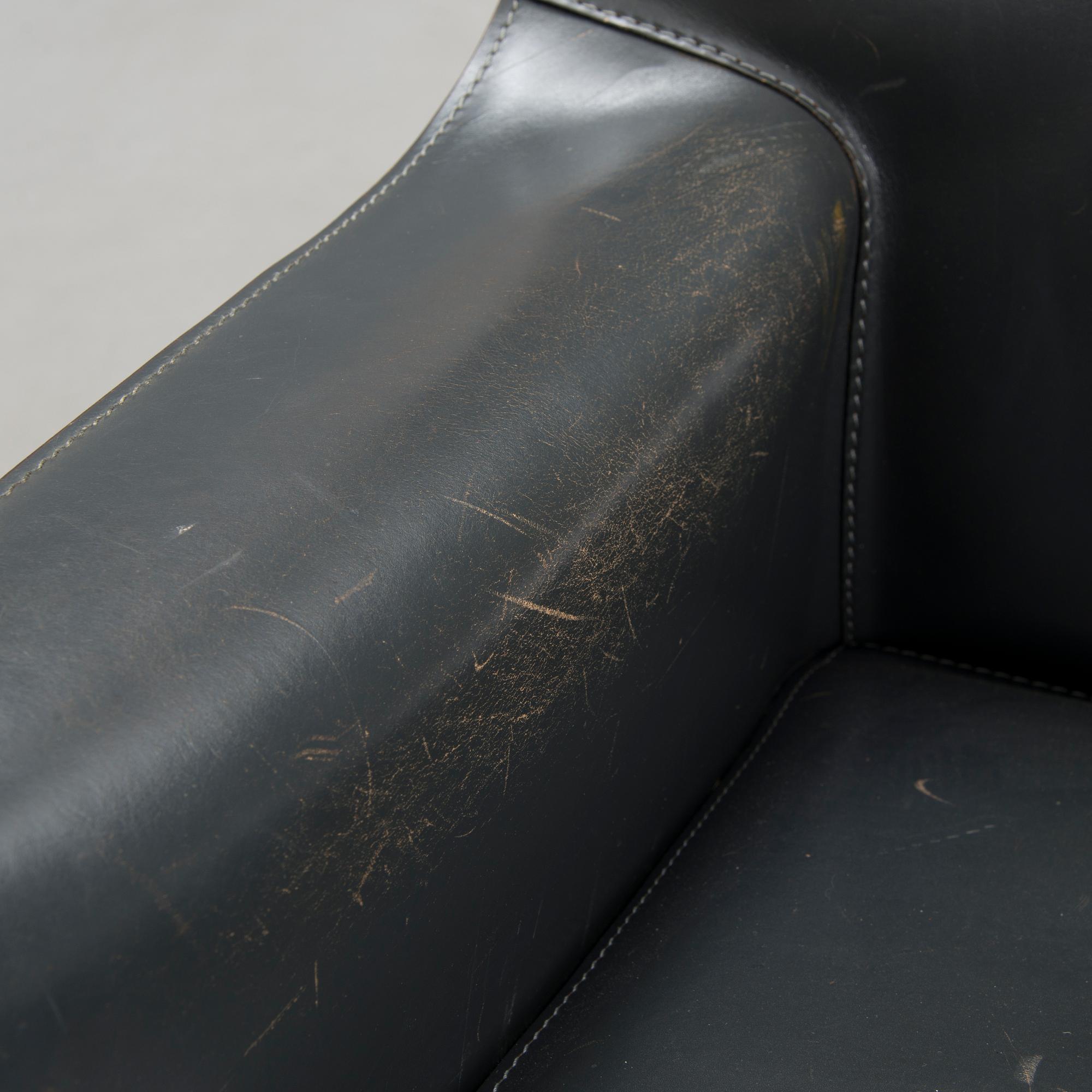 A pair late 20th century '414 Cab' chairs by Cassina, Italy.