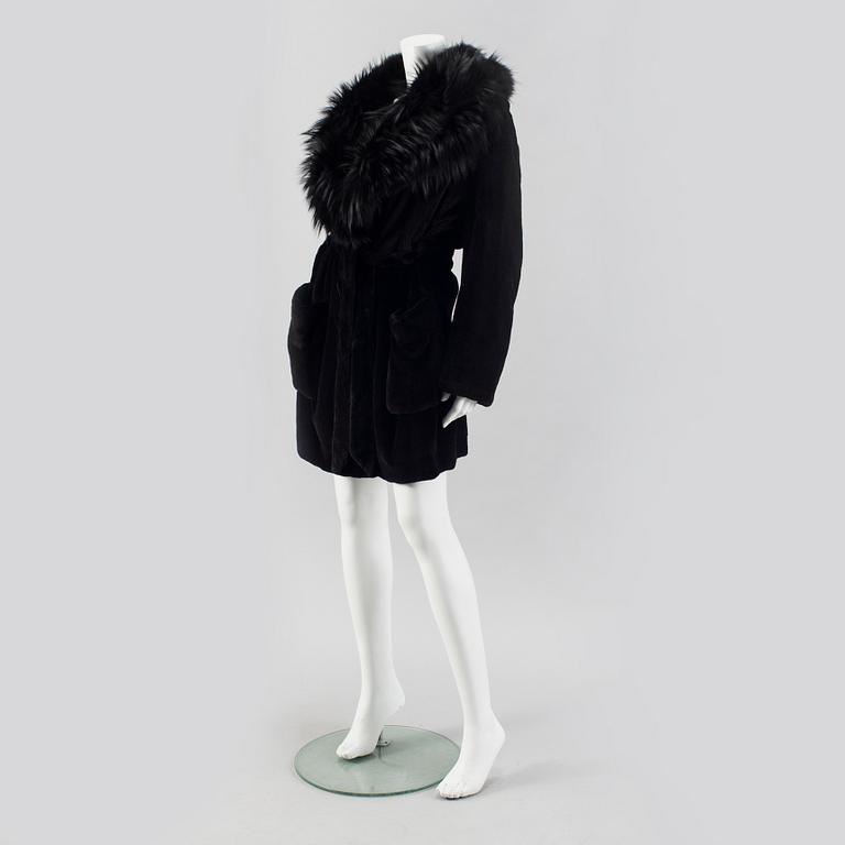 GIANFRANCO FERRE, fur coat.