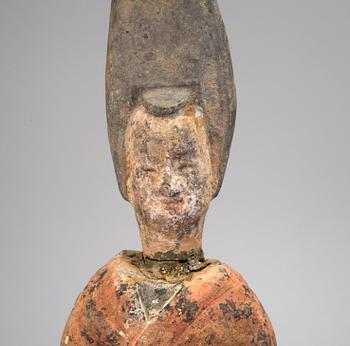 A pair of grave figurines, China, probably Tang Dynasty (608-918).