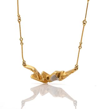 Björn Weckström, Necklace, "Jonathan", 18K gold, platinum, Lapponia.