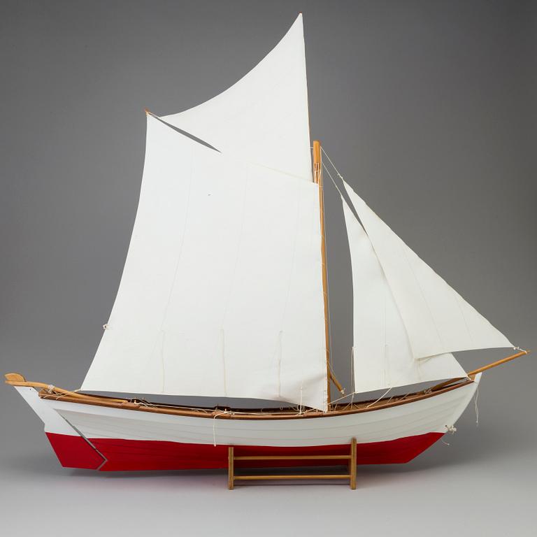 AXEL GLIMBERG, modellbåt, "Vrakeka", byggår 1989.