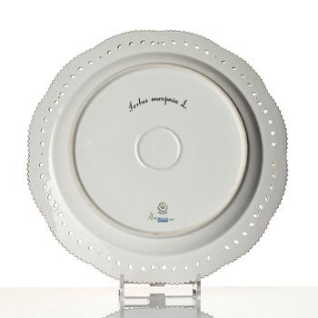 A Royal Copenhagen 'Flora Danica' dish, Denmark, 2000-2004.