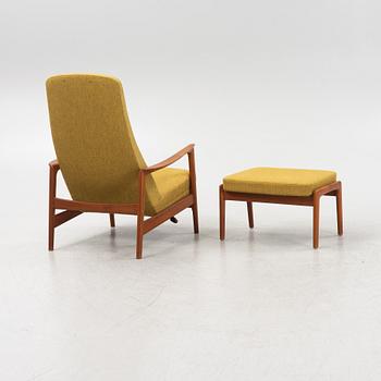 Folke Ohlsson, a 'Duxiesta' lounge chair and foot stool from Dux, 1960's.