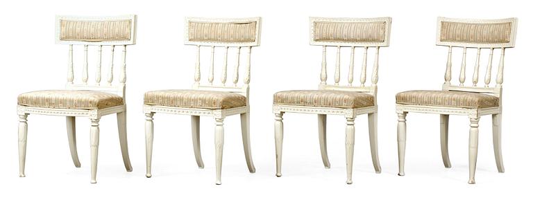 Four late Gustavian armchairs.