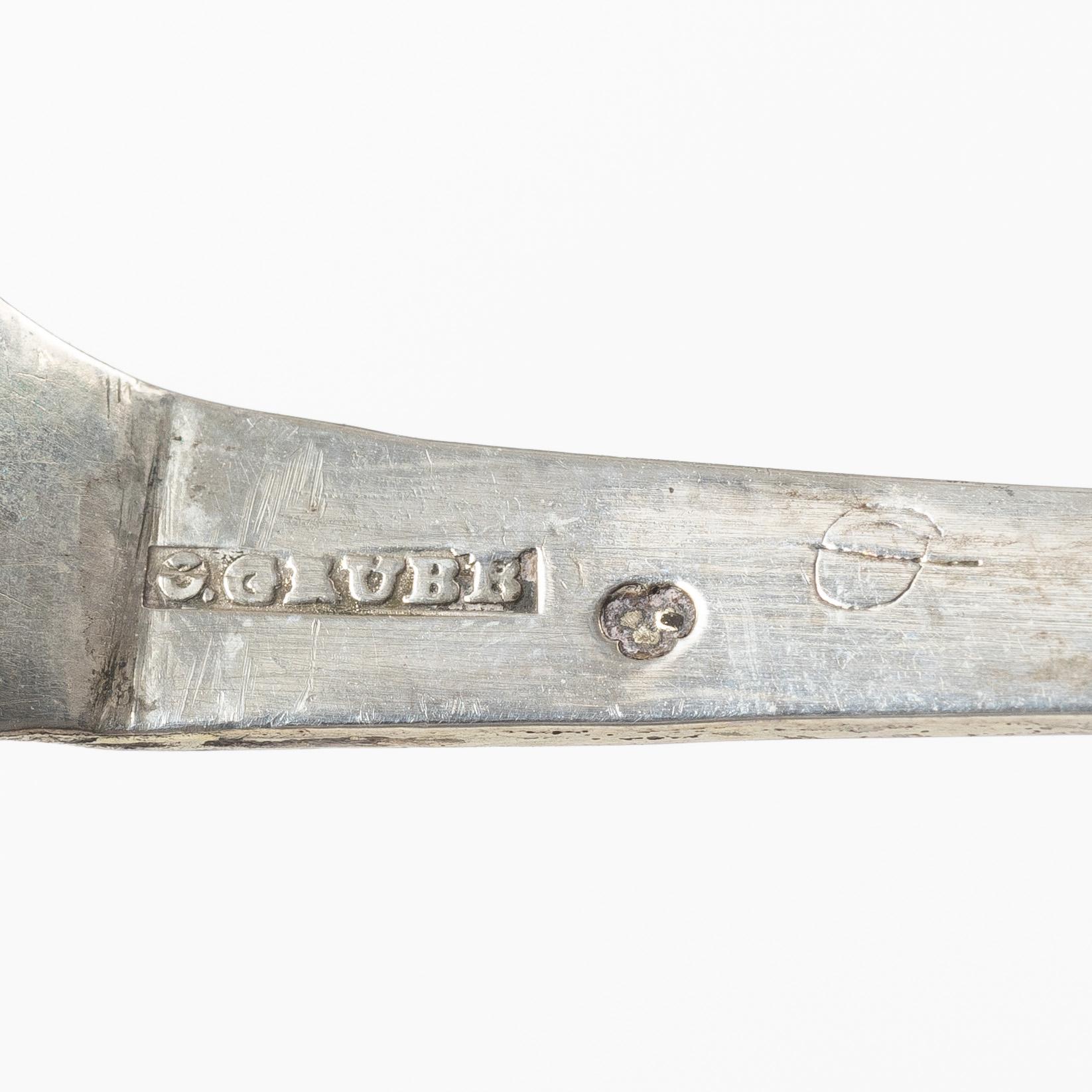 A Swedish silver spoon, mark of Olof Grubb, Hudiksvall, active 1790-1817.