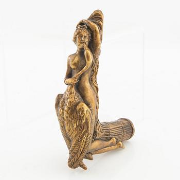 Umbrella handle Art Nouveau signed early 20th century bronze.