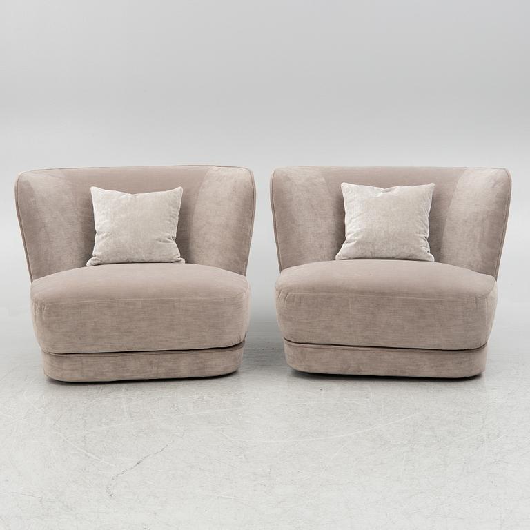 Castello Lagravinese, a pair of "Royale" armchairs, Casamilano, Italy, contemporary.