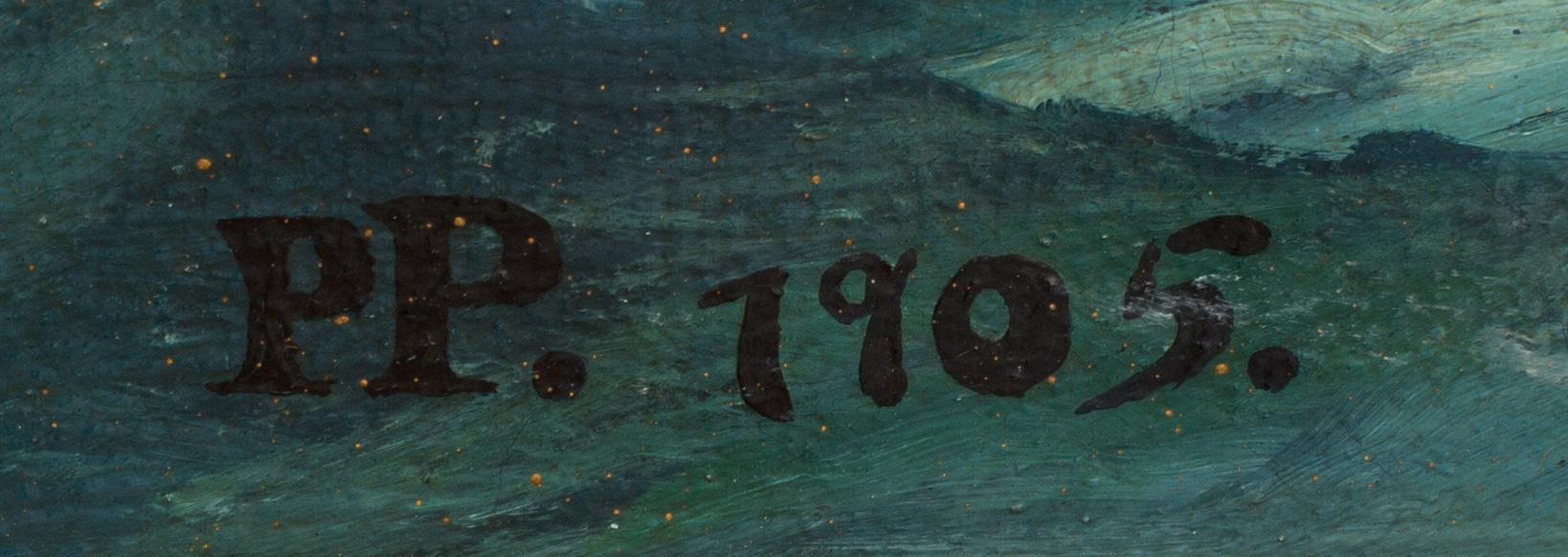 UNKNOWN ARTIST, OIL ON CANVAS. SIGNED PP AND 1905.