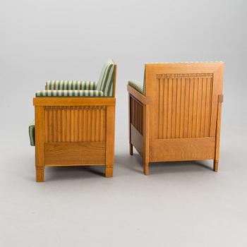 ELIEL SAARINEN, MÖBELGRUPP, 4 DELAR.