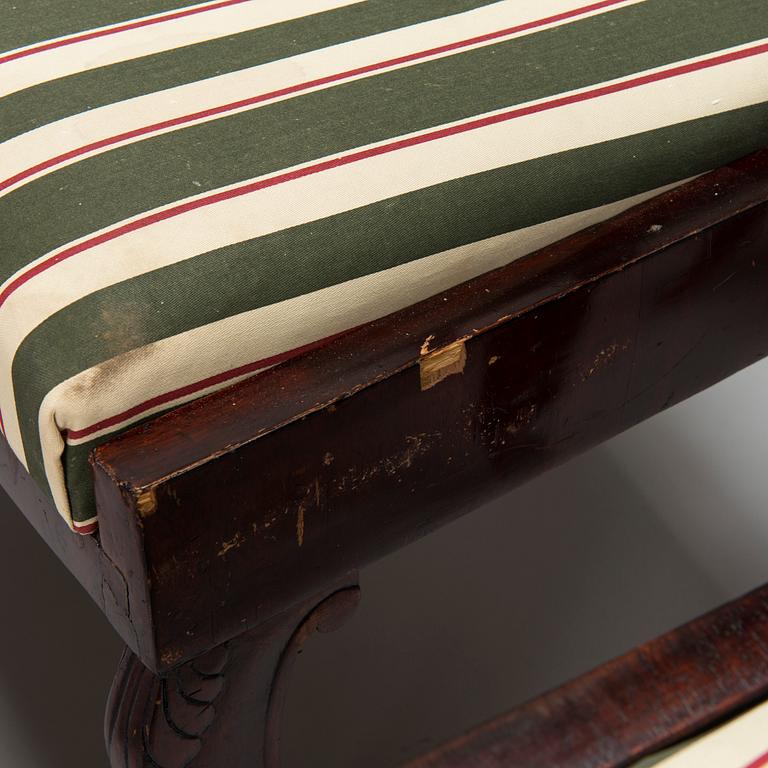 Seven mahogany veneered Empire style chairs, Russia / the Baltics, mid 19th century.